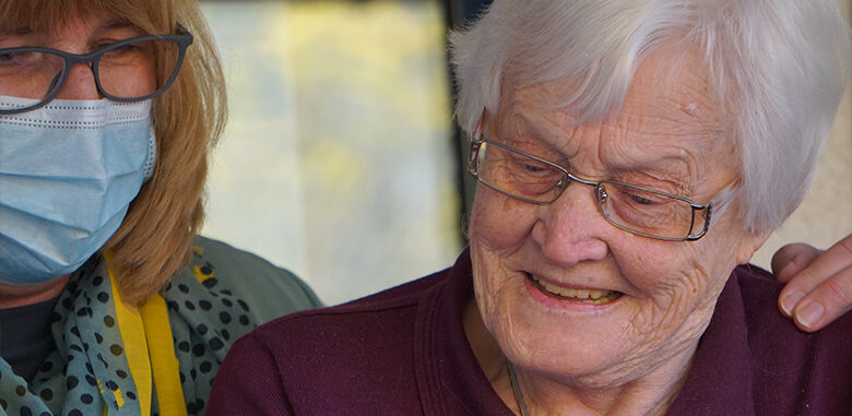 nurse with resident