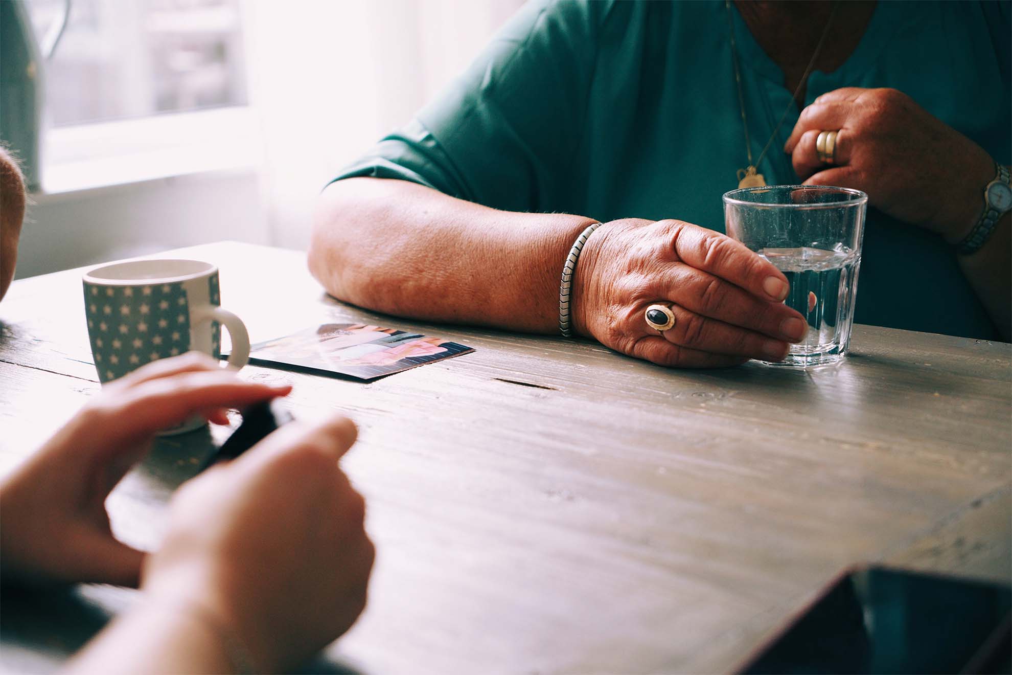 residents meeting over coffee