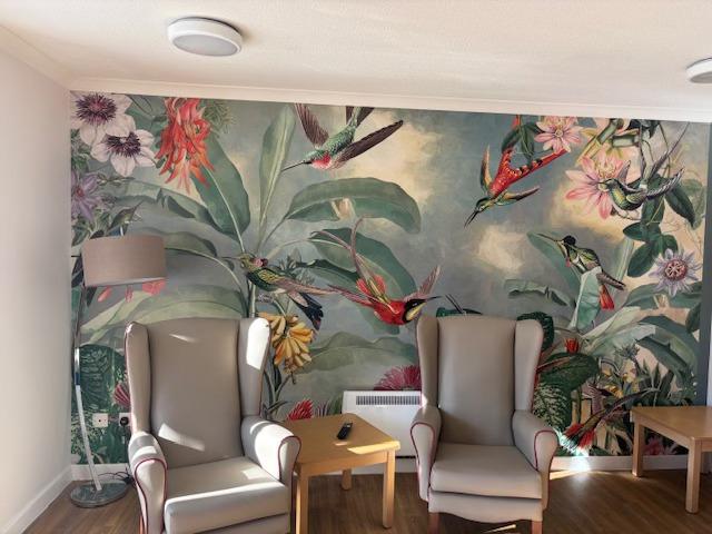 murals with chairs in the home