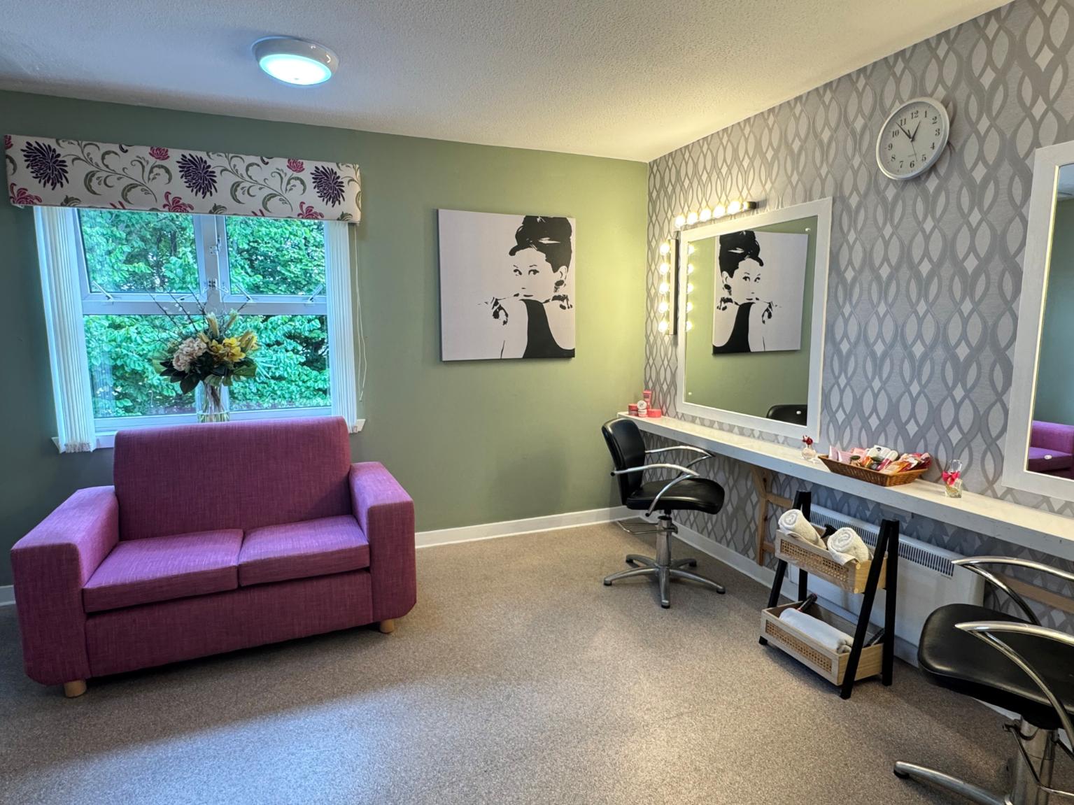 care home hair salon